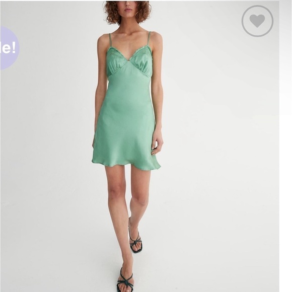 Hansen & Gratel Dresses & Skirts - Hansel & Gretel Silk mini Amelia Dress in the color Sea Foam 💚 sz Medium